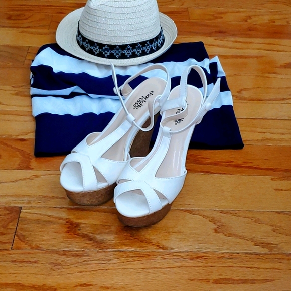 Charlotte Russe Shoes - Charlotte Russe.. cream wedges size 6